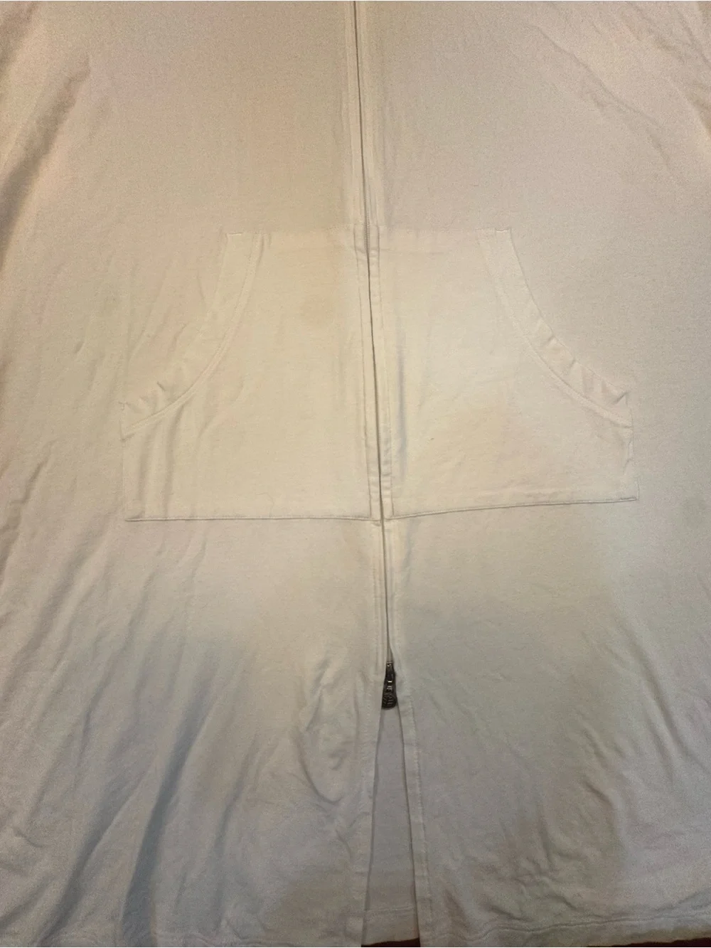 Coolibar Women’s Long Cabana Hoodie in White With Sun Protection UHF 50 Size M